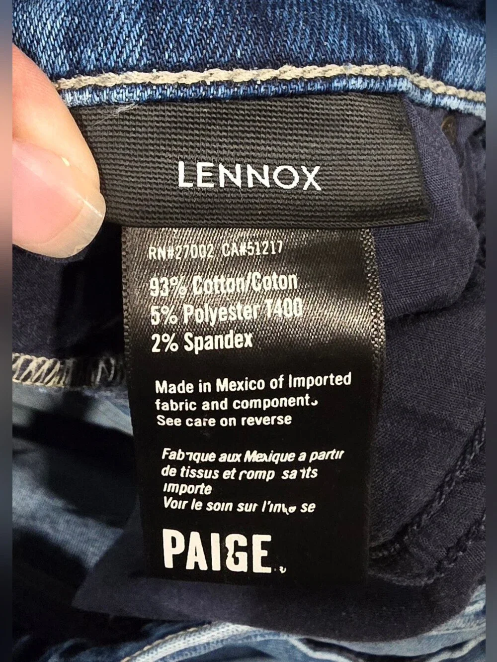 Paige Men's Lennox Slim Fit Jeans Size 31